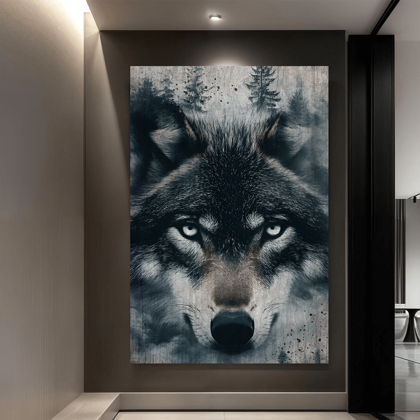 Wolf Double Exposure Wall Art III - Tailored Canvases - Flyclothing LLC