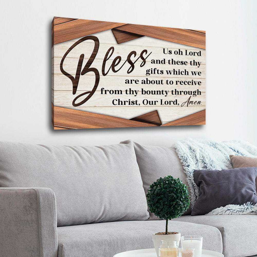 Bless Us Oh Lord Faith Sign - Tailored Canvases - Flyclothing LLC