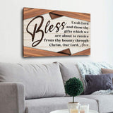 Bless Us Oh Lord Faith Sign - Tailored Canvases - Flyclothing LLC