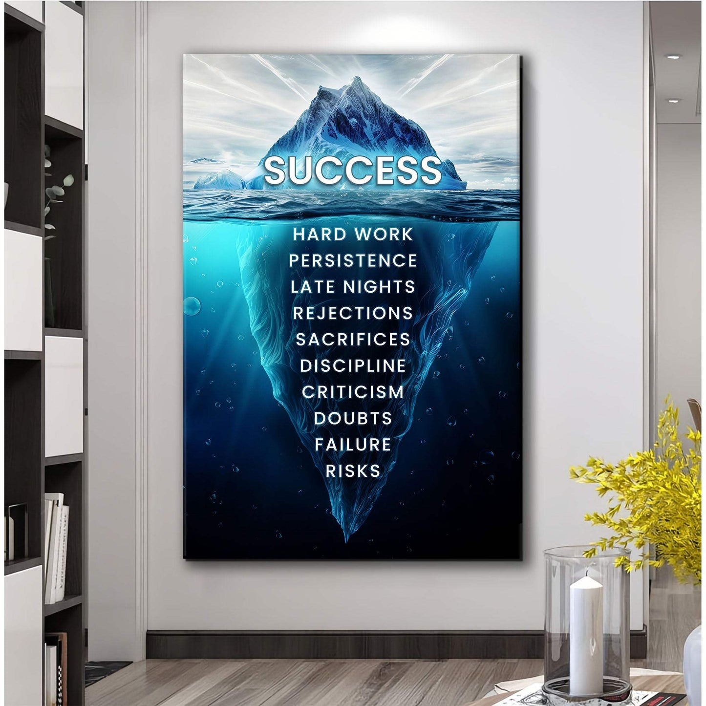 Success Motivational Wall Sign - Tailored Canvases - Flyclothing LLC