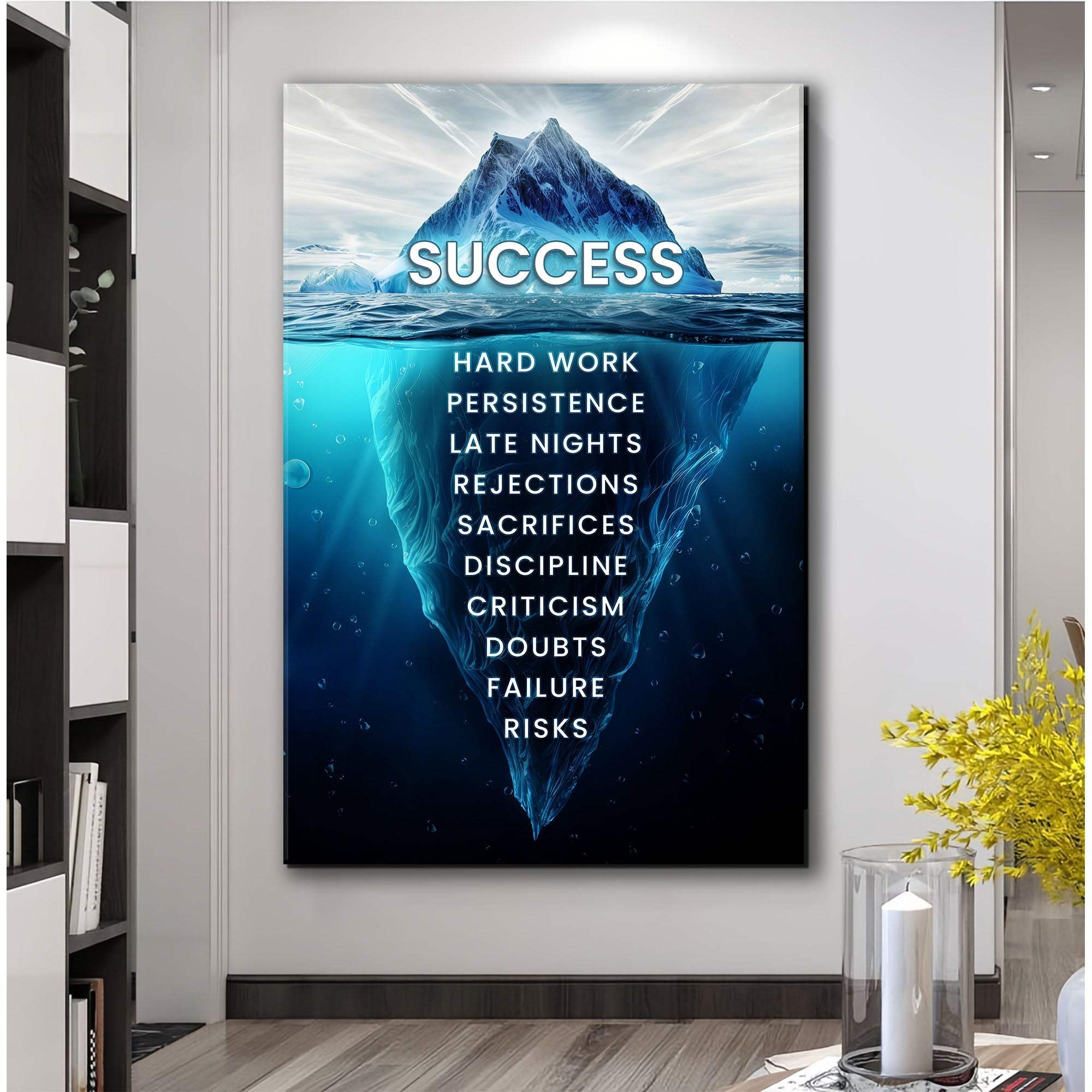Success Motivational Wall Sign - Tailored Canvases - Flyclothing LLC
