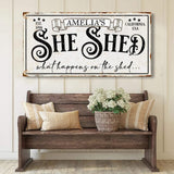 Personalized She Shed Sign IV - Tailored Canvases - Flyclothing LLC
