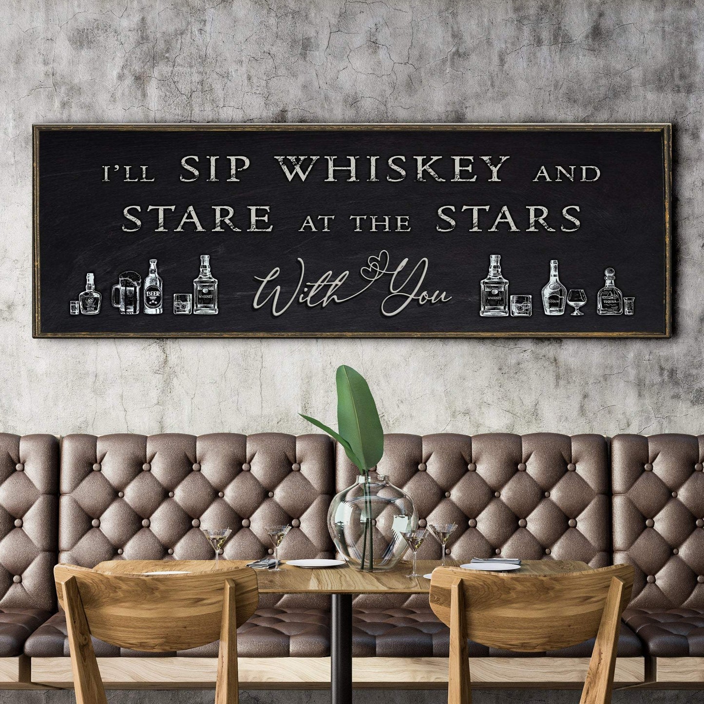 Sip Whiskey With You Bar Sign II - Tailored Canvases - Flyclothing LLC