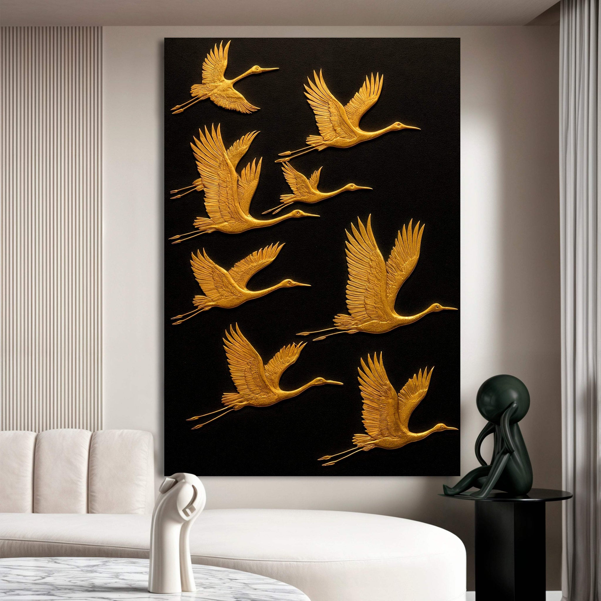 Abstract Sandhill Cranes Wall Art - Tailored Canvases - Flyclothing LLC