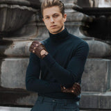 Mario (brown) - Italian lambskin leather driving gloves & touchscreen feature