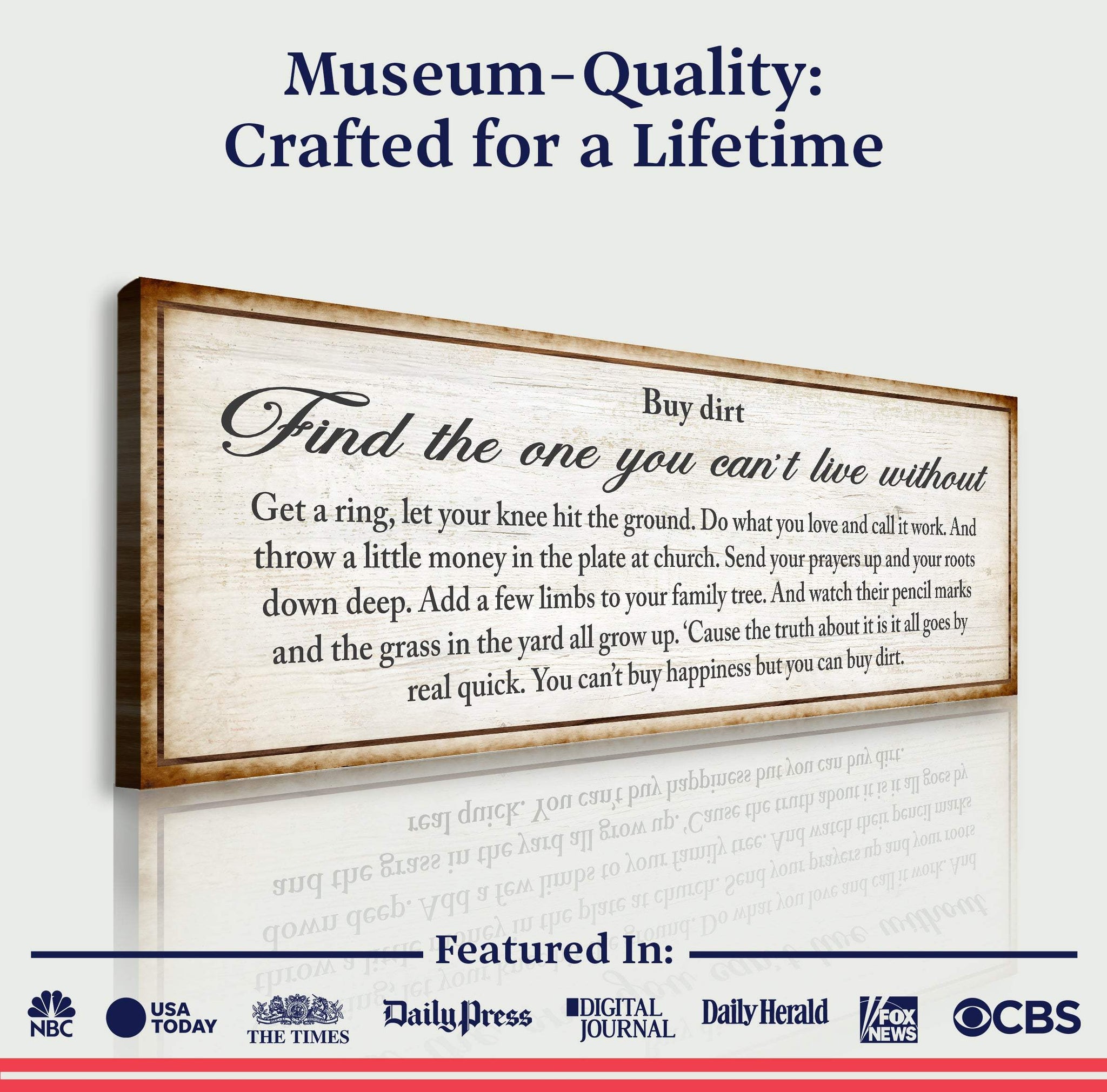Find The One You Can't Live Without Family Sign II - Tailored Canvases - Flyclothing LLC