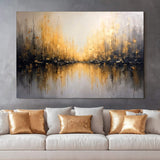 Golden Reflections Abstract Wall Art - Tailored Canvases - Flyclothing LLC