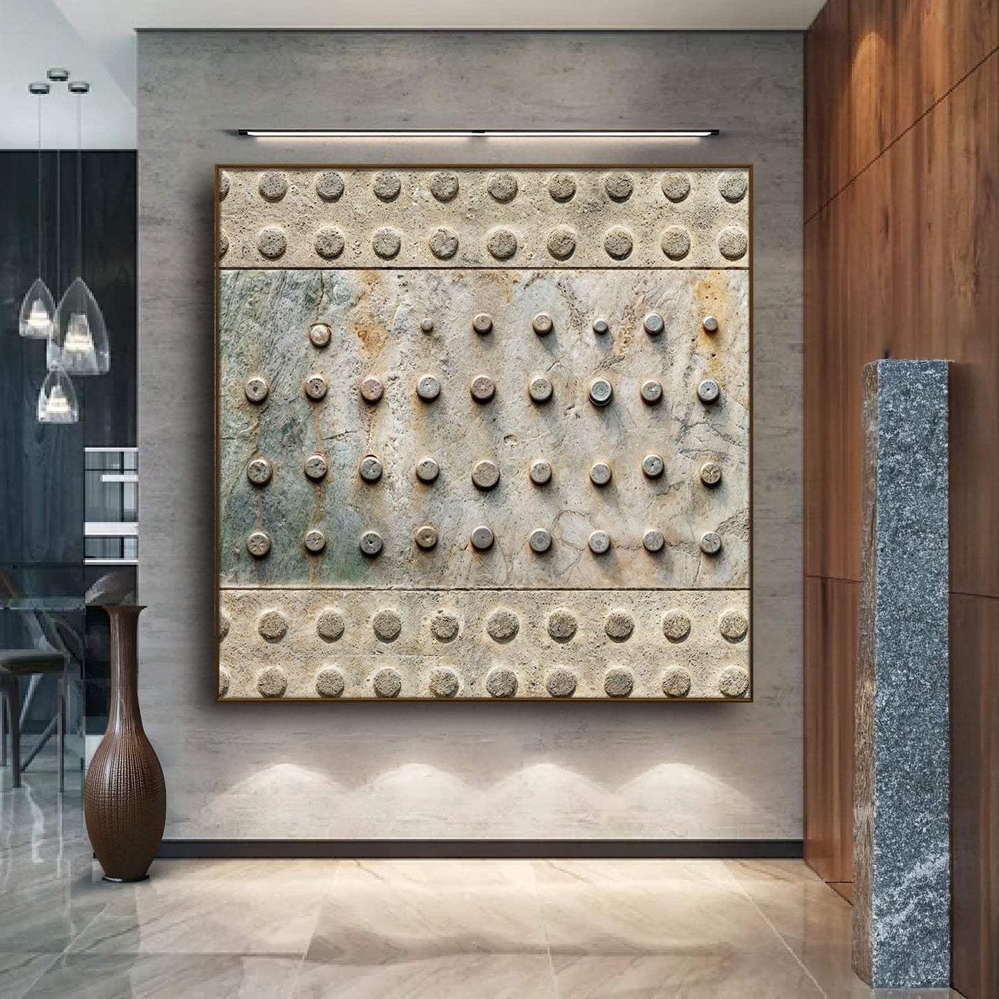 Brown Minimalist Abstract Wall Art - Tailored Canvases - Flyclothing LLC