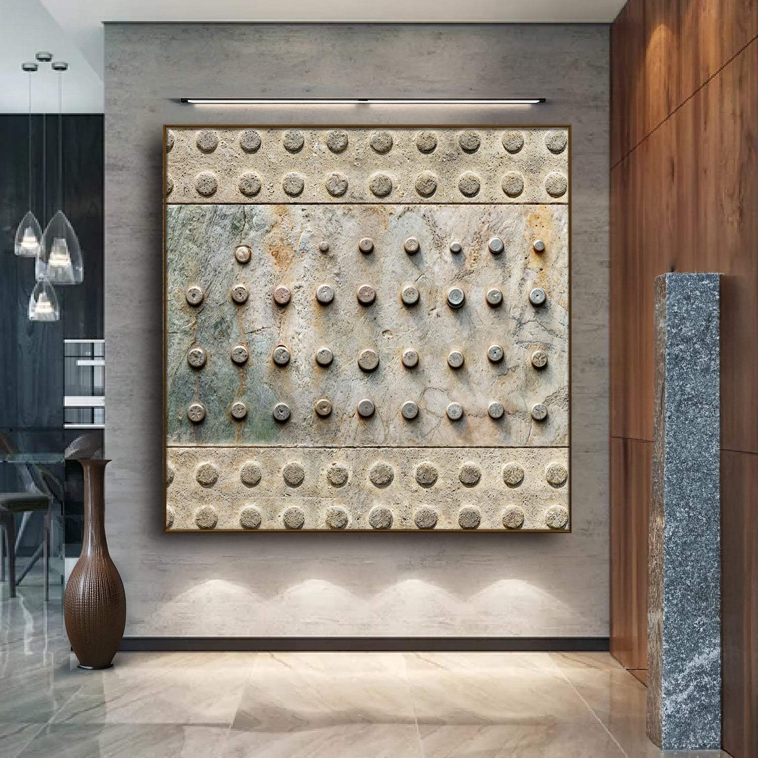 Brown Minimalist Abstract Wall Art - Tailored Canvases - Flyclothing LLC
