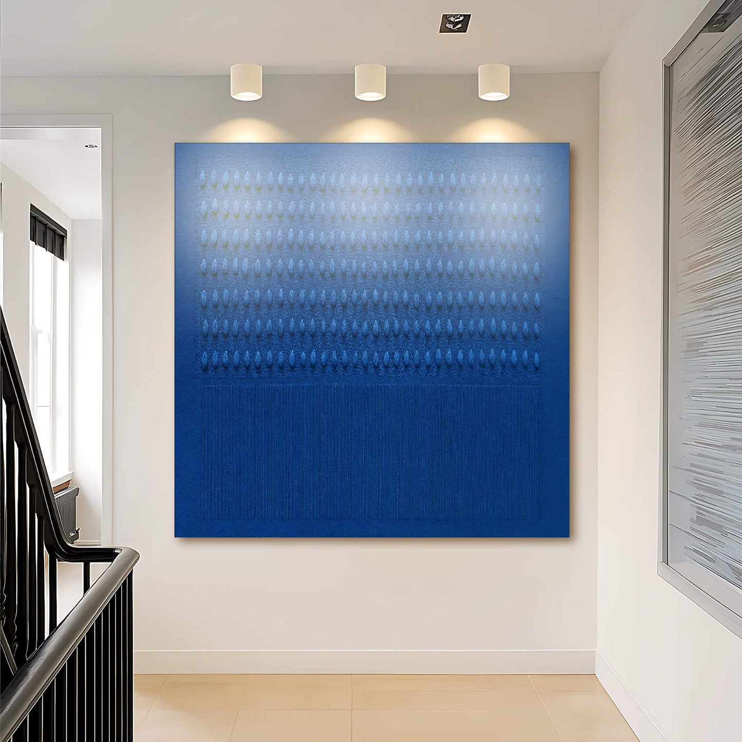 Minimalist Blue Gradient Abstract Wall Art - Tailored Canvases - Flyclothing LLC