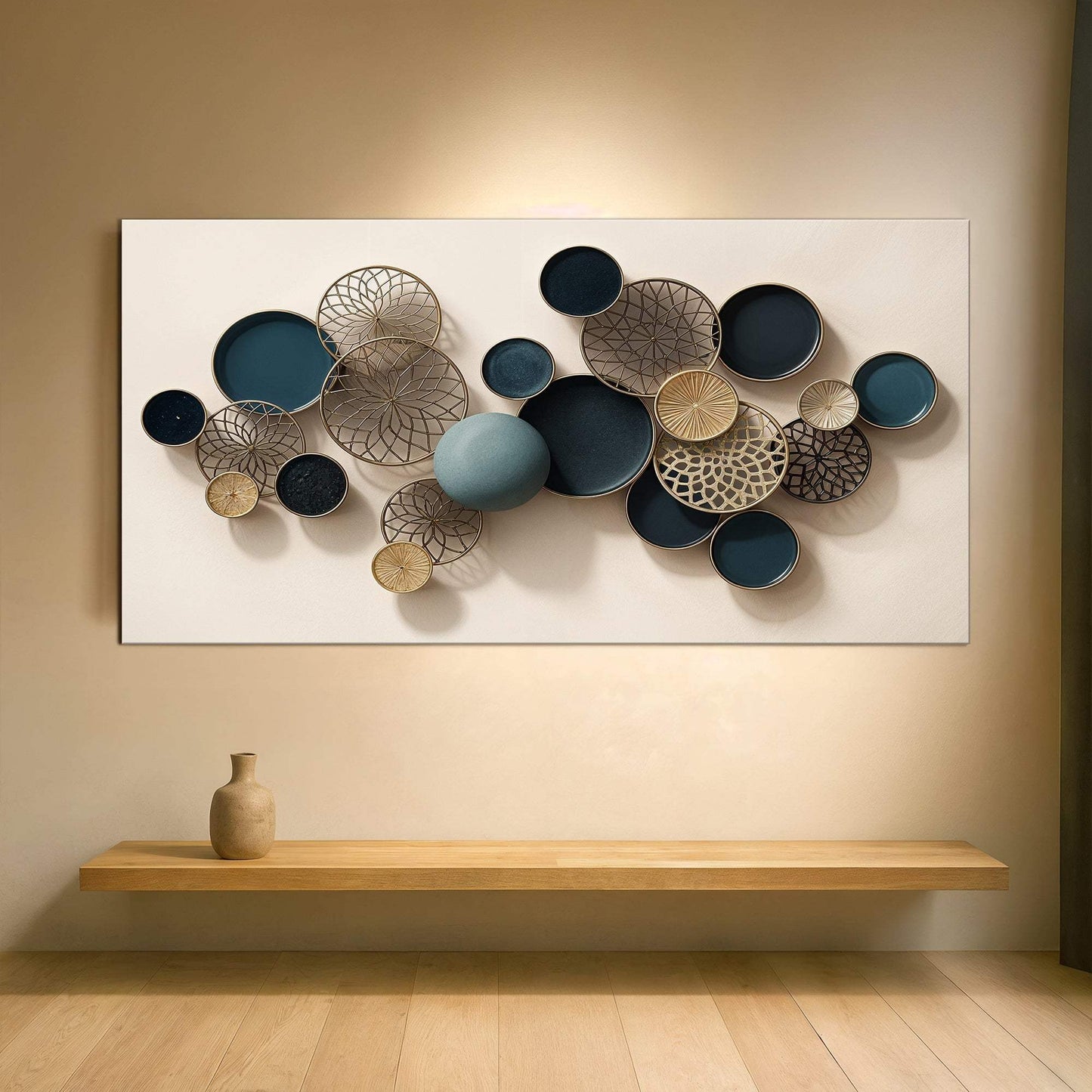 Lotus Leaf Abstract Wall Art - Tailored Canvases - Flyclothing LLC