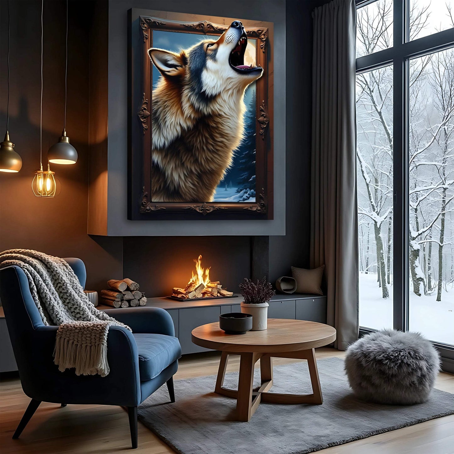 3D Wolf Wall Art - Tailored Canvases - Flyclothing LLC