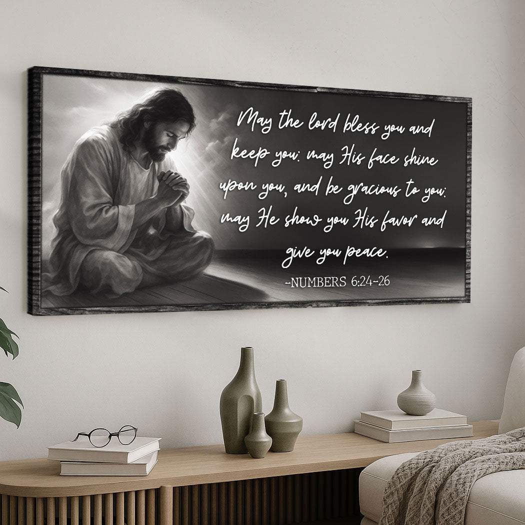 Numbers 6:24-26 - May The Lord Bless You Faith Sign II - Tailored Canvases - Flyclothing LLC