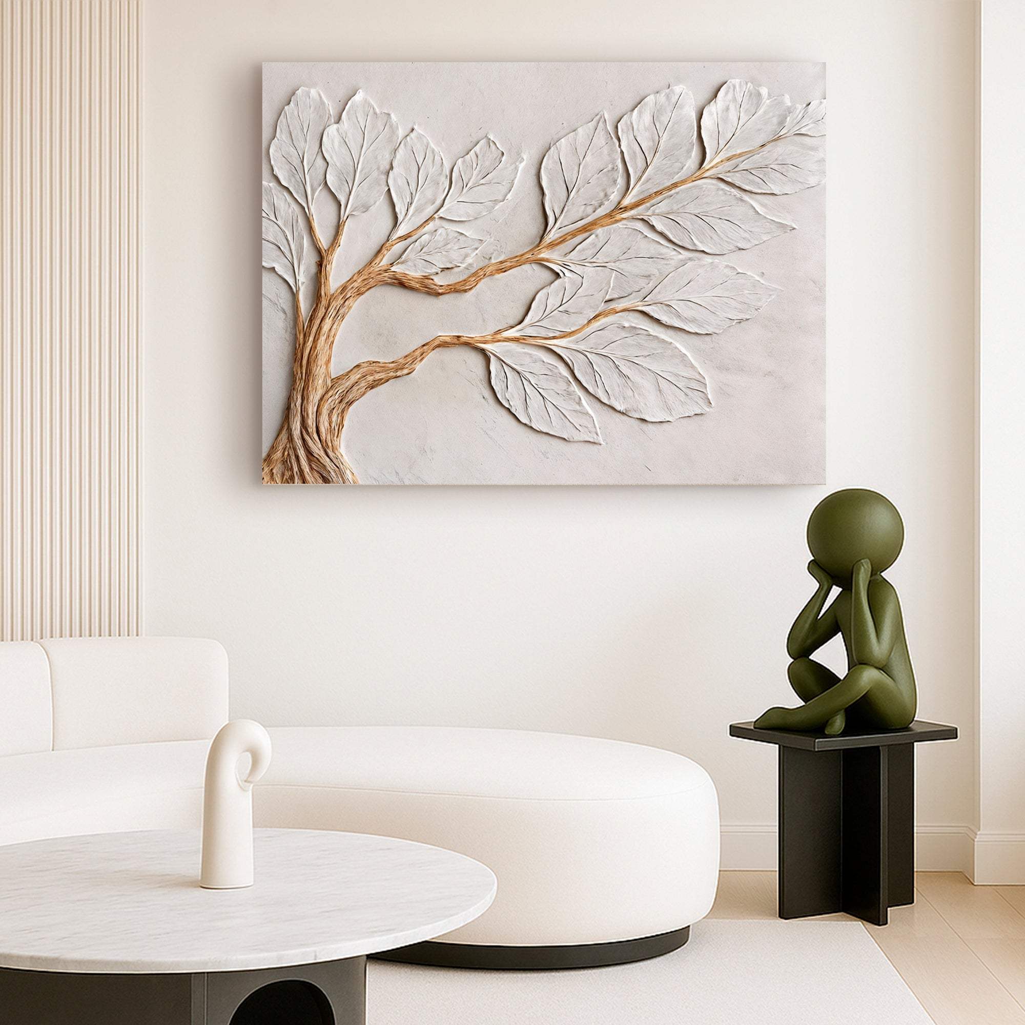 Calm In Ivory Clay Wall Art - Tailored Canvases - Flyclothing LLC
