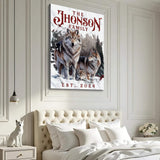 Personalized Wolf Family Wall Art - Tailored Canvases - Flyclothing LLC