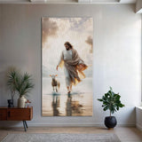 Jesus Protects The Lamb From Wolves Faith Wall Art XIII - Tailored Canvases - Flyclothing LLC