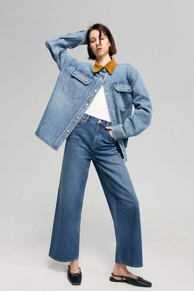 California Sunset Denim Shirt HJ902 - Hey Joanie - Flyclothing LLC