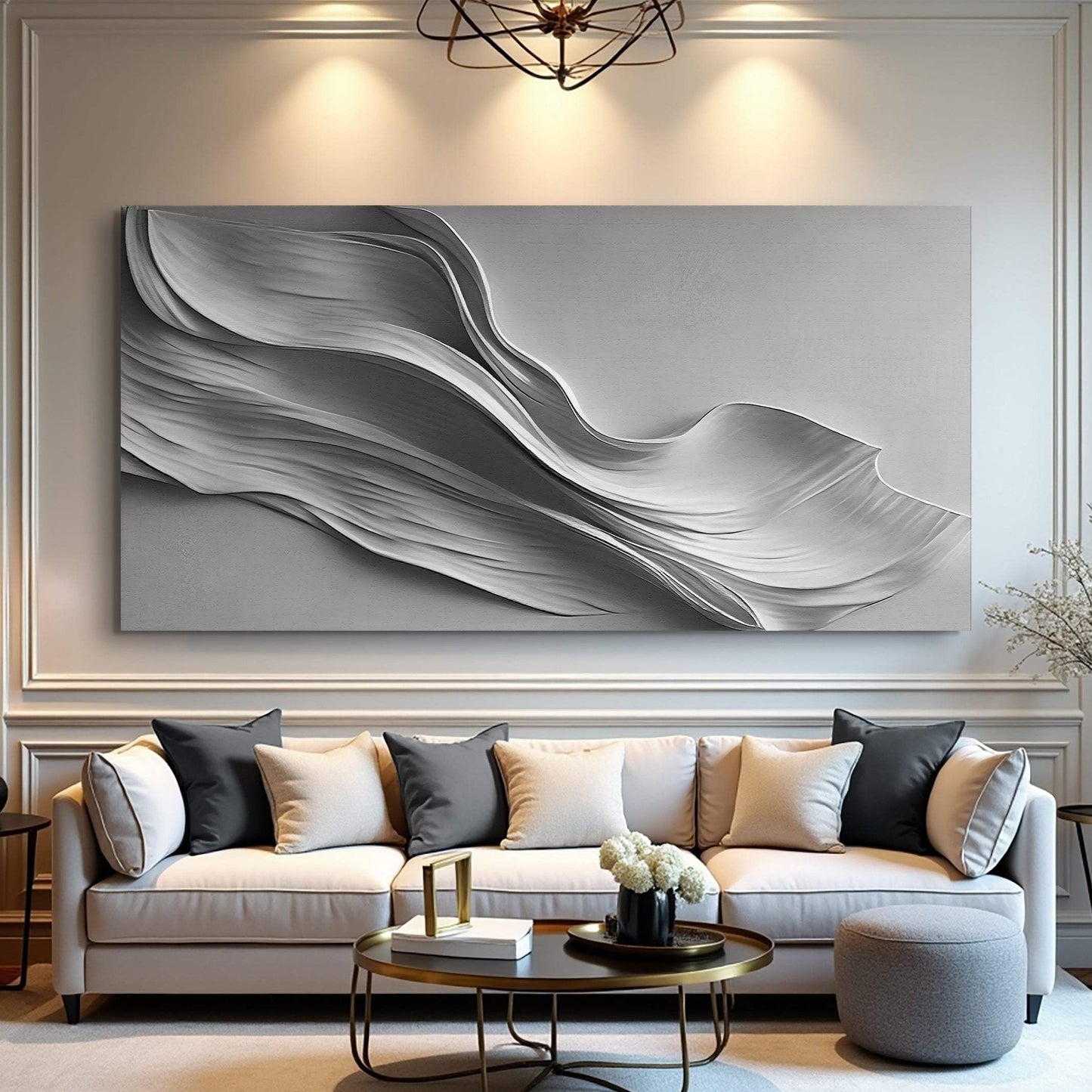 Stormy Gray Minimalist Wall Art - Tailored Canvases - Flyclothing LLC
