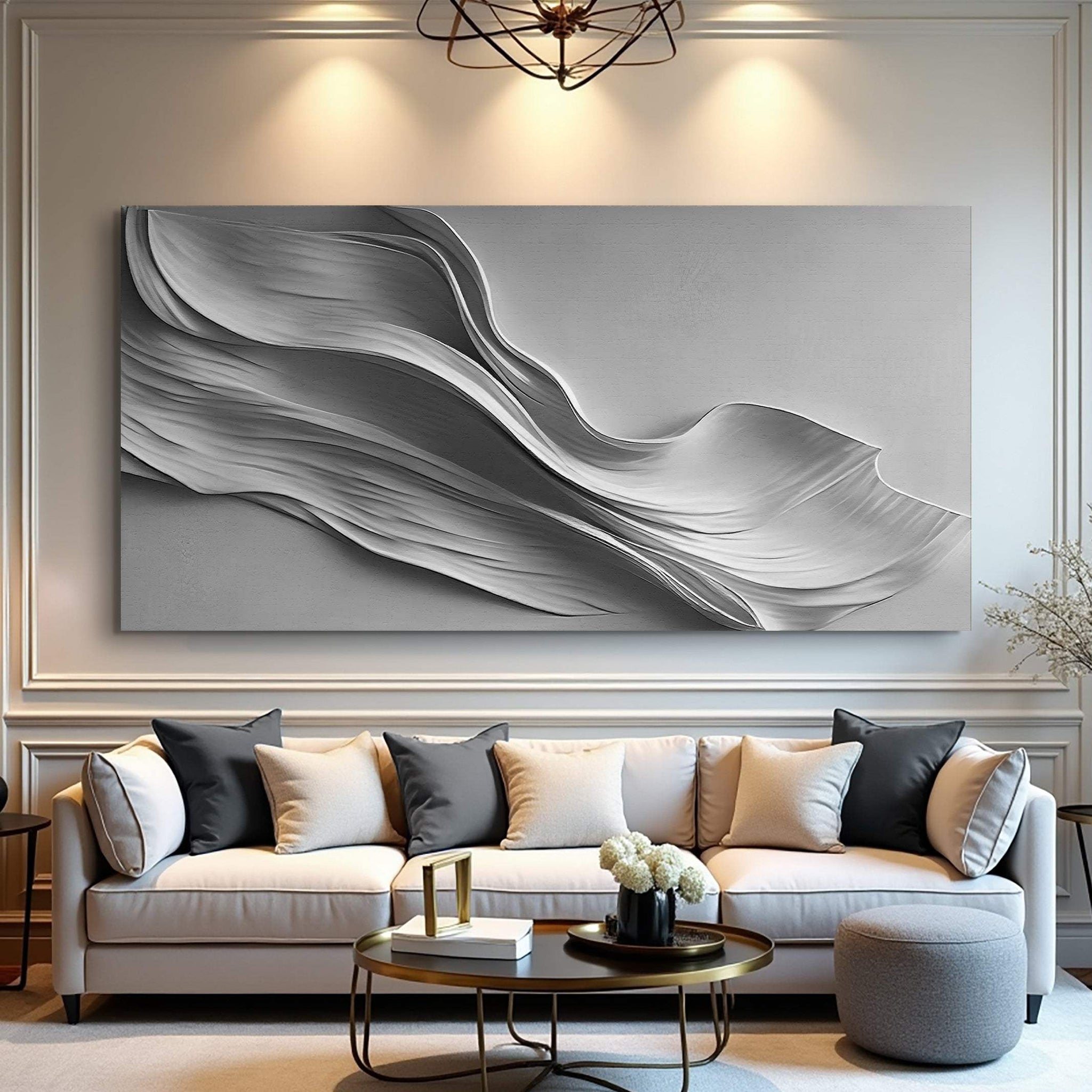 Stormy Gray Minimalist Wall Art - Tailored Canvases - Flyclothing LLC