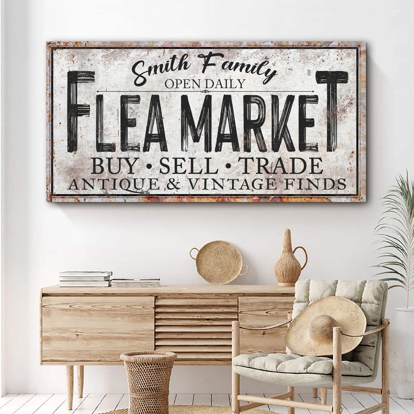 Family Flea Market Sign - Tailored Canvases - Flyclothing LLC
