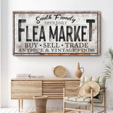 Family Flea Market Sign - Tailored Canvases - Flyclothing LLC