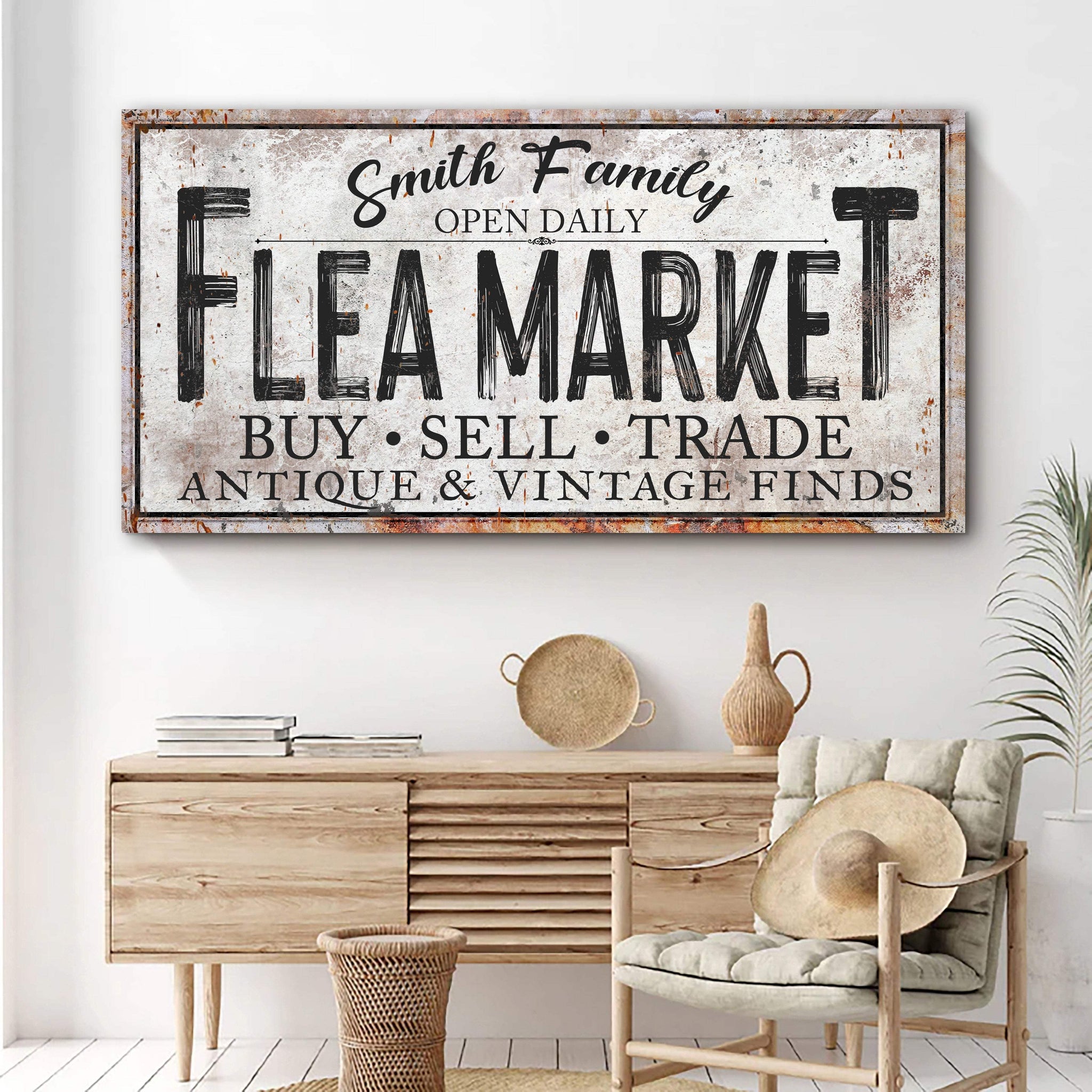Family Flea Market Sign - Tailored Canvases - Flyclothing LLC