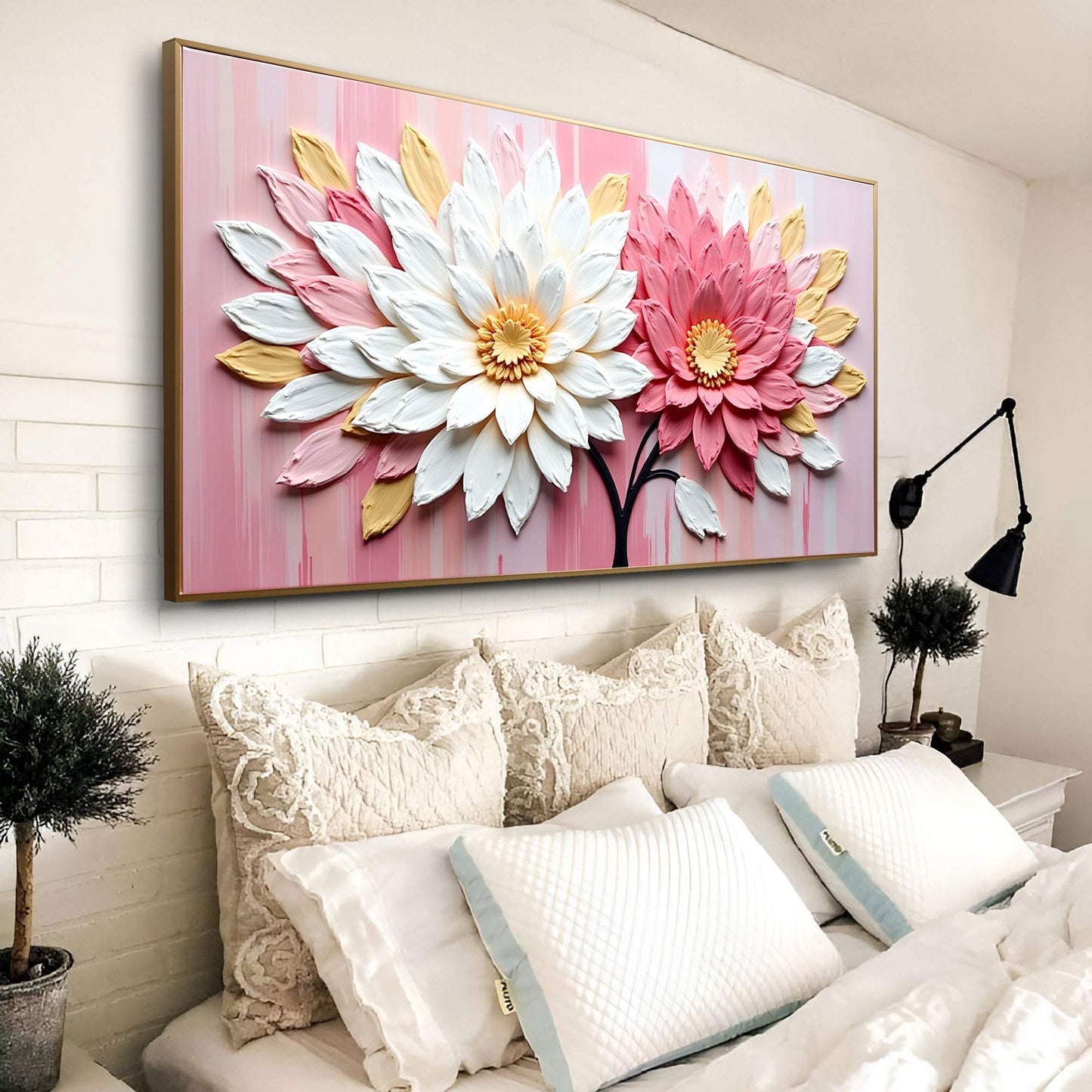 Blushing Blooms Pink Wall Art - Tailored Canvases - Flyclothing LLC