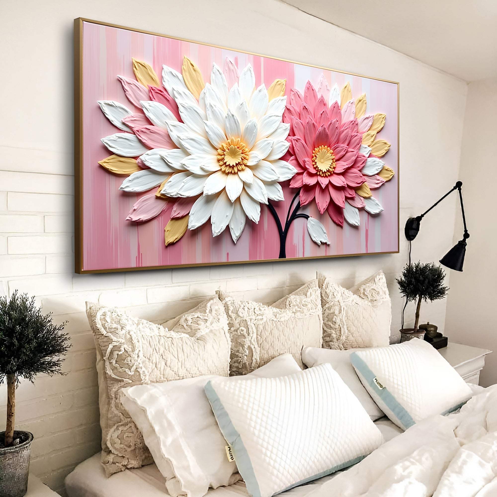 Blushing Blooms Pink Wall Art - Tailored Canvases - Flyclothing LLC