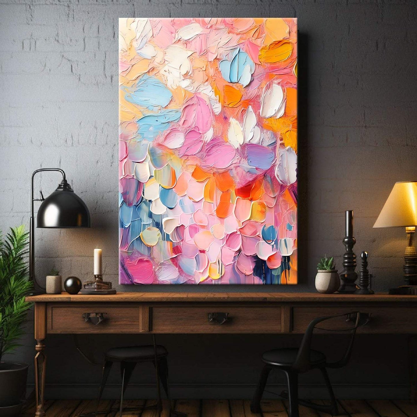 Blooming Rhapsody Abstract Wall Art - Tailored Canvases - Flyclothing LLC