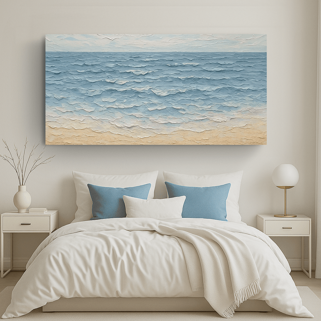 Serene Ocean Wave Coastal Wall Art VI - Tailored Canvases - Flyclothing LLC