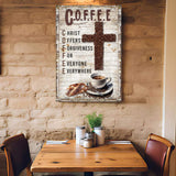 Christ And Coffee Faith Sign - Tailored Canvases - Flyclothing LLC