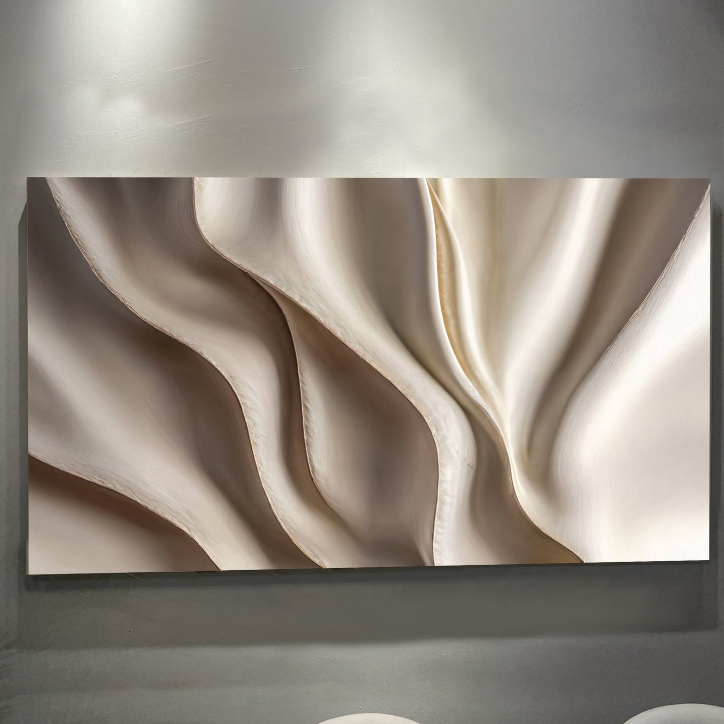 Beige Minimalist Wall Art V - Tailored Canvases - Flyclothing LLC