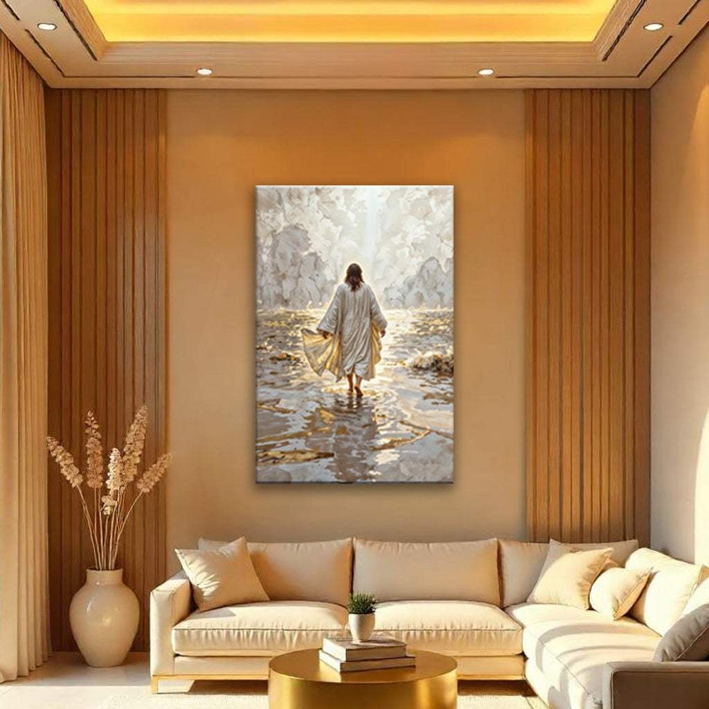 Jesus Christ Walking On Water Faith Wall Art IV - Tailored Canvases - Flyclothing LLC
