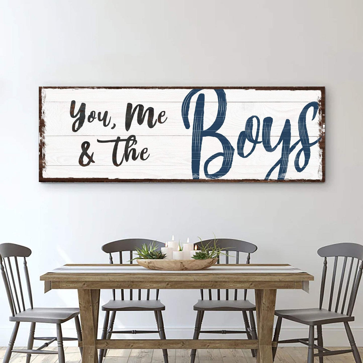 You, Me And The Boys Sign VII - Tailored Canvases - Flyclothing LLC