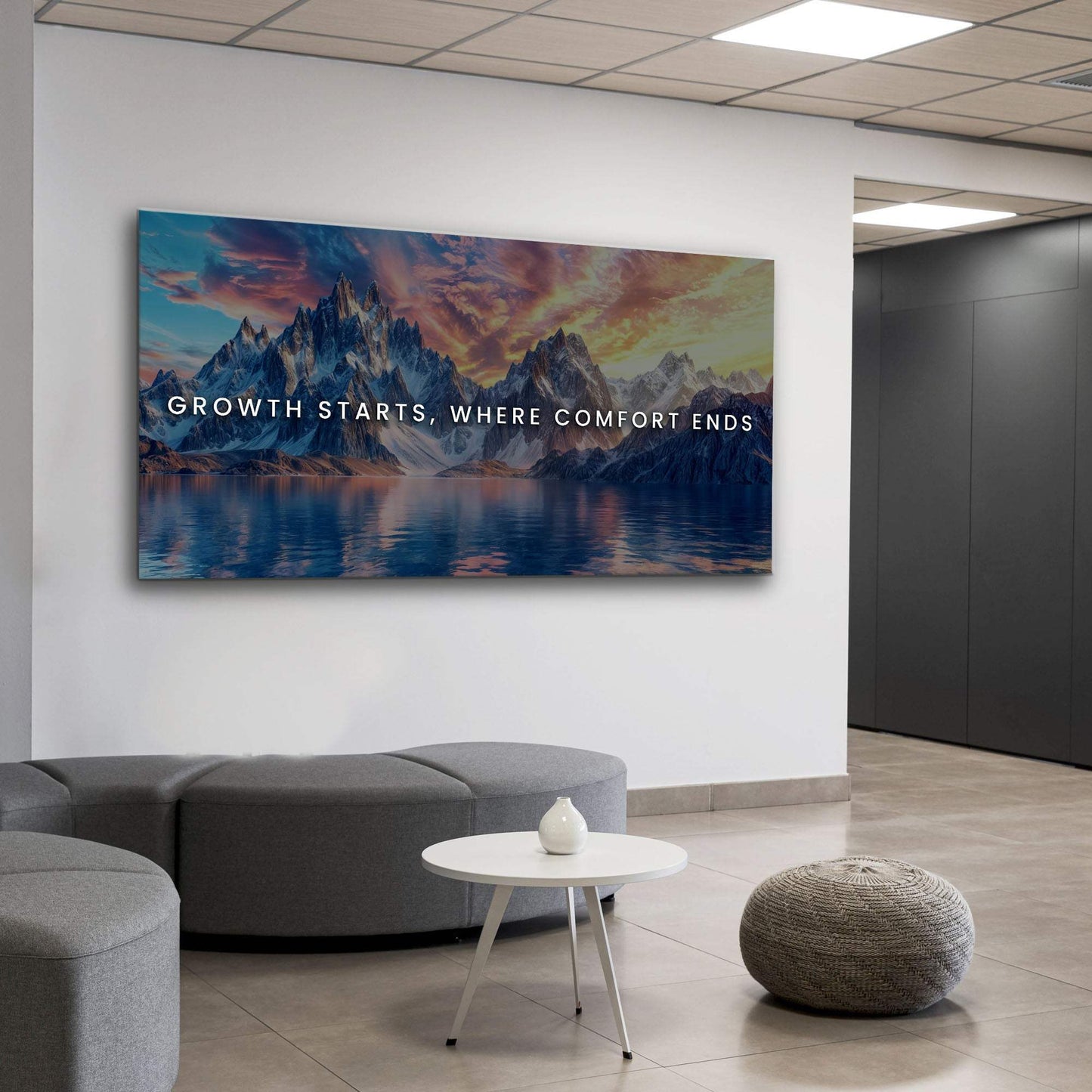 Growth Starts Where Comfort Ends Motivational Wall Sign - Tailored Canvases - Flyclothing LLC