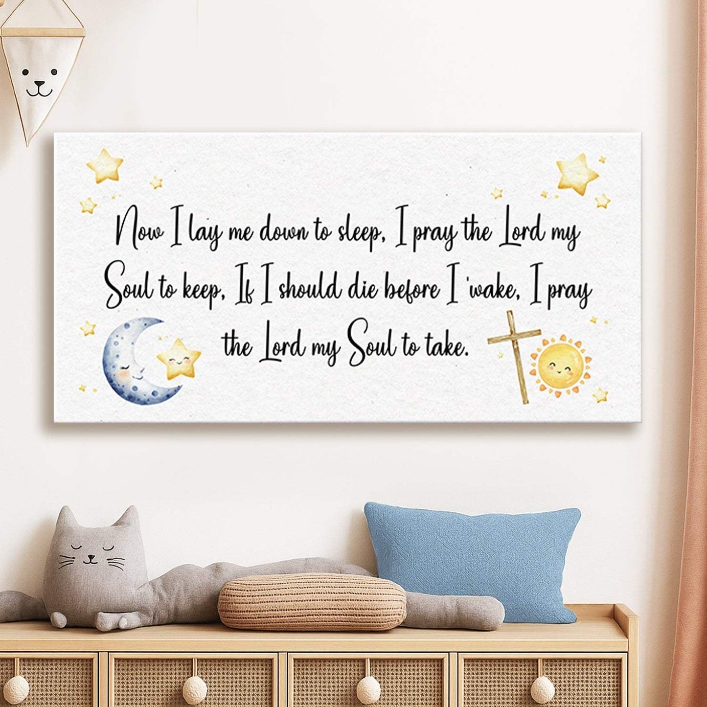 I Lay Me Down To Sleep Faith Sign - Tailored Canvases - Flyclothing LLC