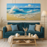 Serene Ocean Wave Coastal Wall Art V - Tailored Canvases - Flyclothing LLC