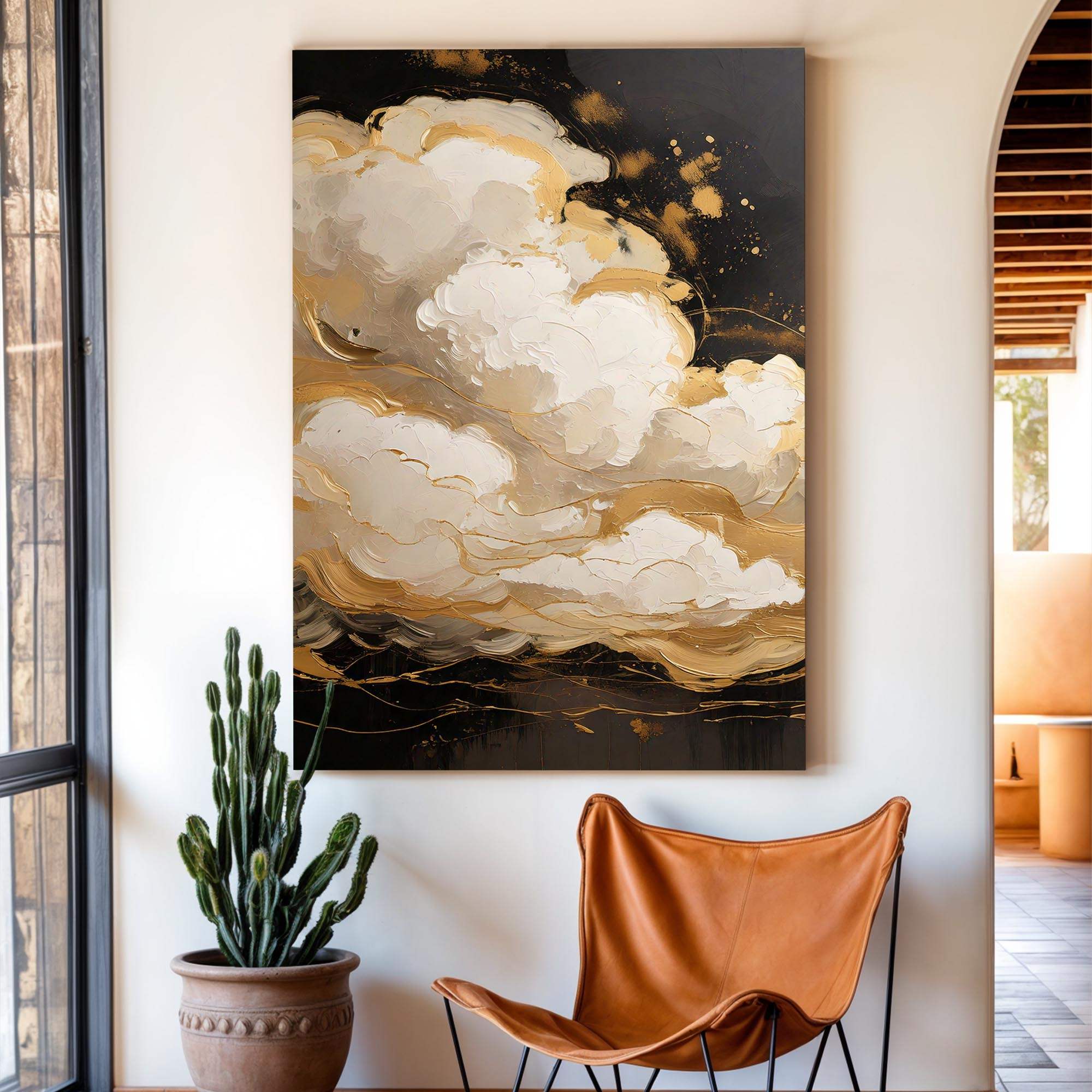 Auric Cloud Abstract Wall Art - Tailored Canvases - Flyclothing LLC