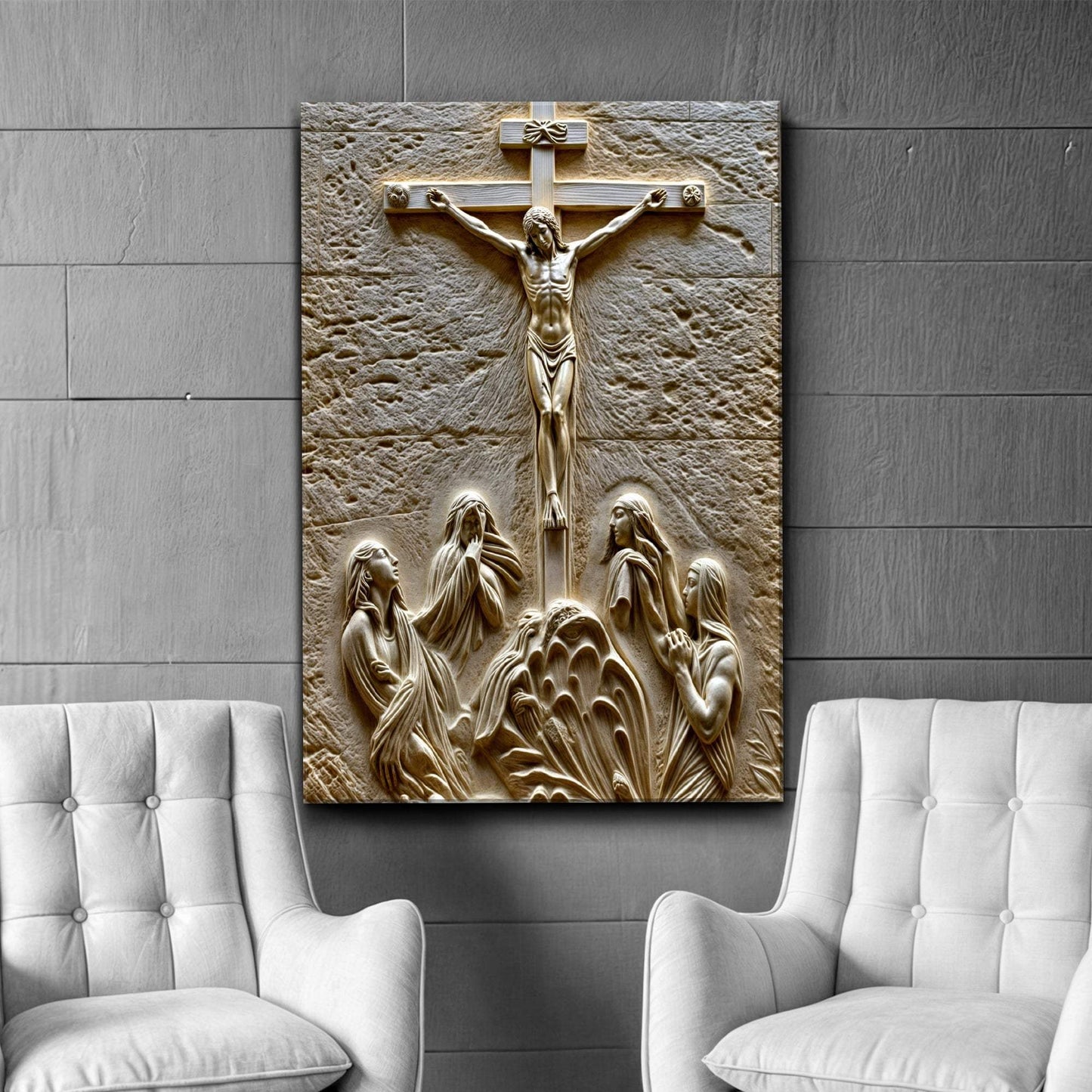 Three Cross Calvary Hill Wall Art - Tailored Canvases - Flyclothing LLC