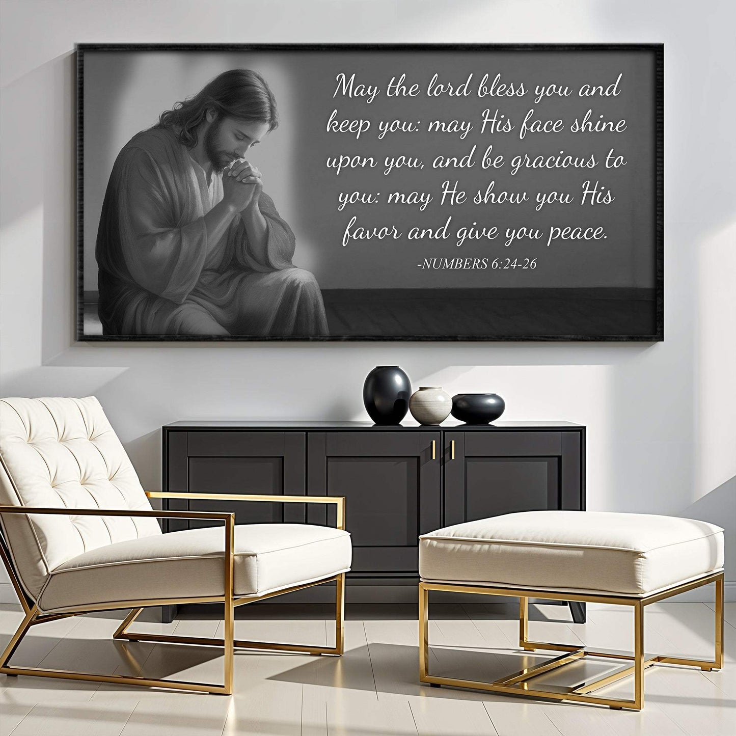 Numbers 6:24-26 - May The Lord Bless You Faith Sign III - Tailored Canvases - Flyclothing LLC