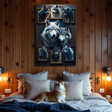 3D Wolf Collage Wall Art II - Tailored Canvases - Flyclothing LLC