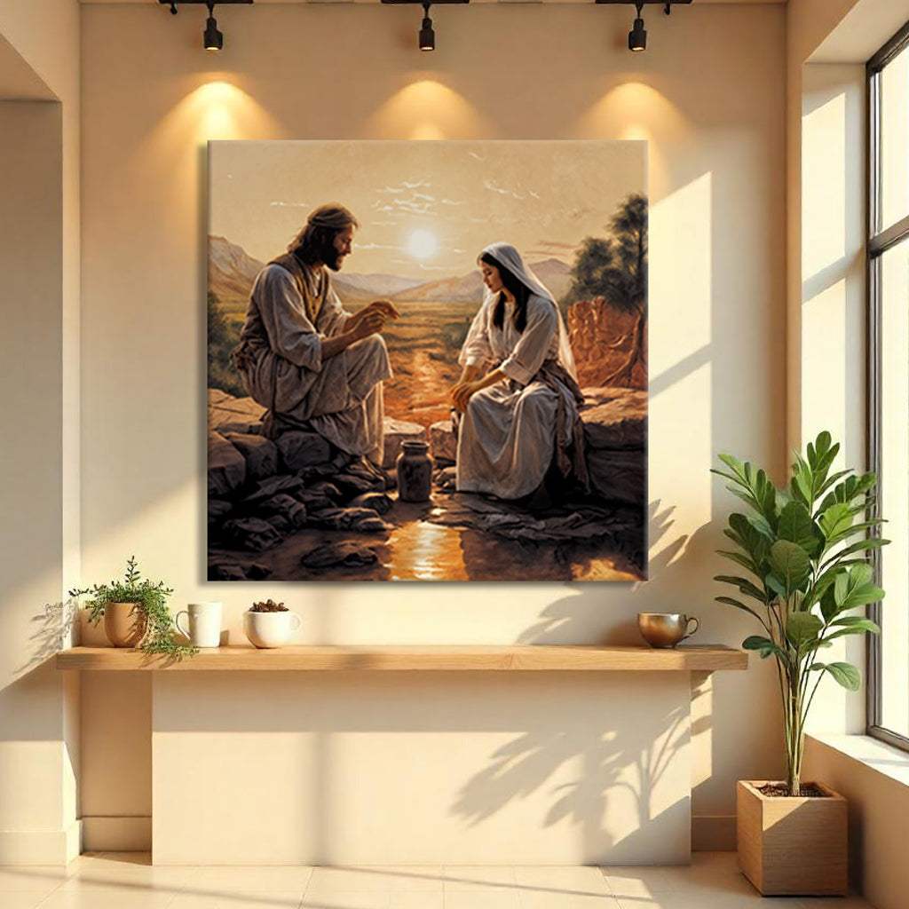 Samaritan at the Well Faith Wall Art III - Tailored Canvases - Flyclothing LLC