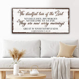The Steadfast Love Of The Lord Lamentations 3:22-23 Faith Sign III - Tailored Canvases - Flyclothing LLC