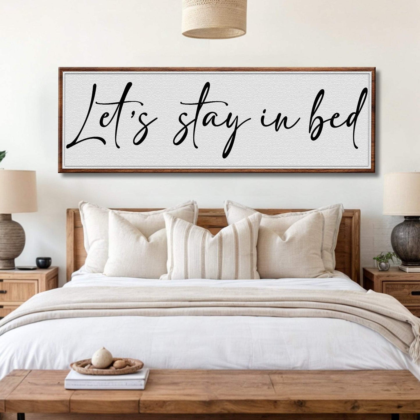 Let's Stay in Bed Bedroom Sign II - Tailored Canvases - Flyclothing LLC