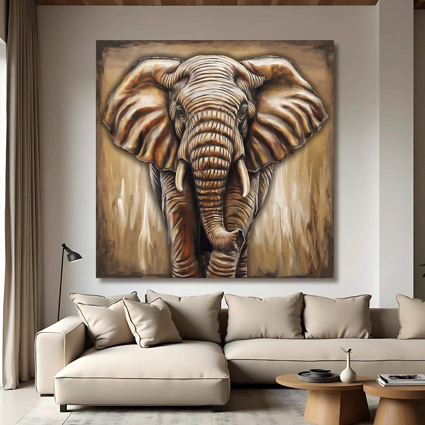 3D Elephant Wall Art - Tailored Canvases - Flyclothing LLC