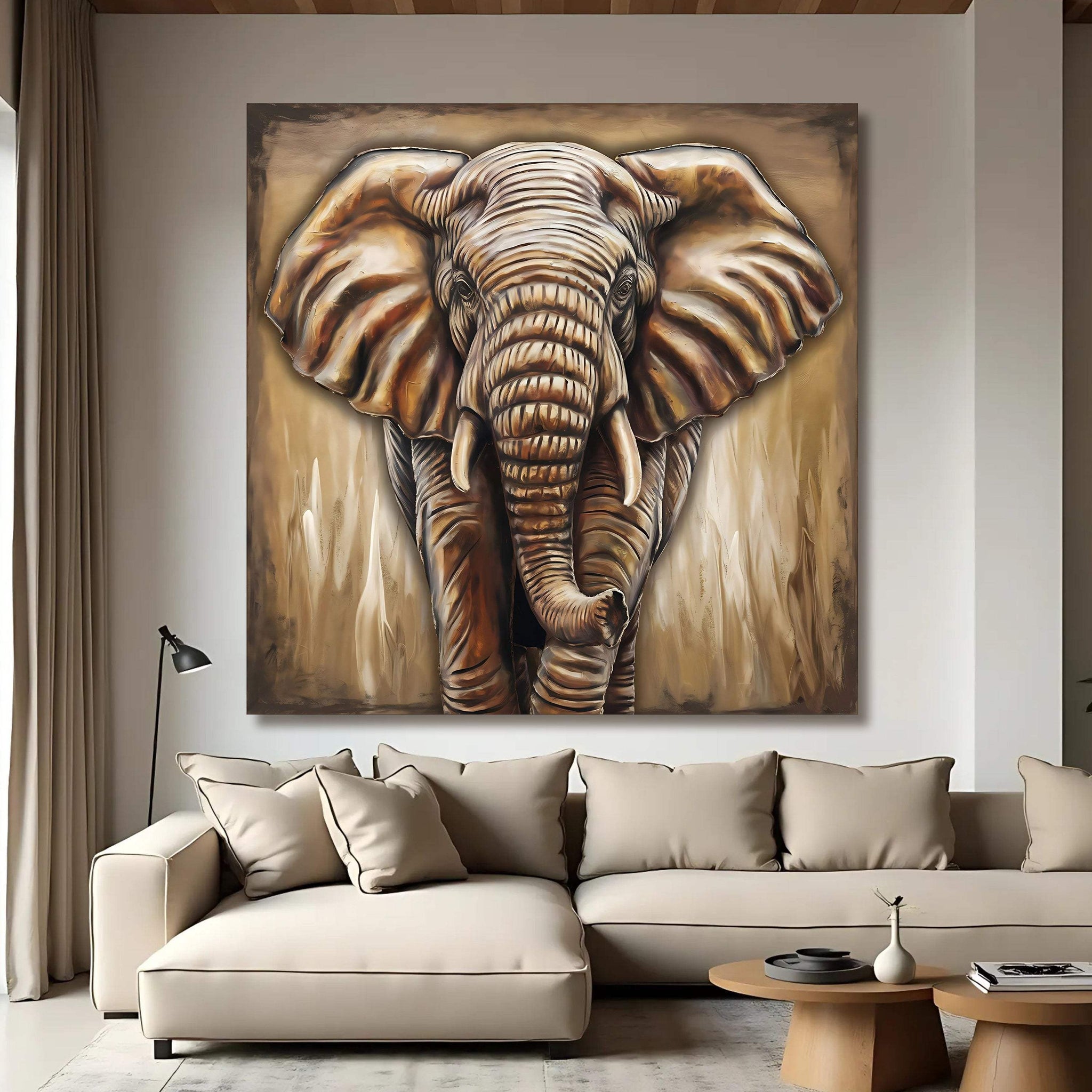 3D Elephant Wall Art - Tailored Canvases - Flyclothing LLC