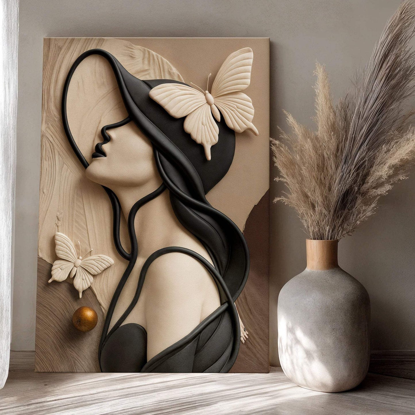 Woman's Delicate Lines Wall Art - Tailored Canvases - Flyclothing LLC