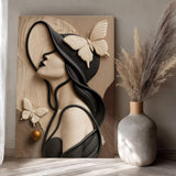 Woman's Delicate Lines Wall Art - Tailored Canvases - Flyclothing LLC