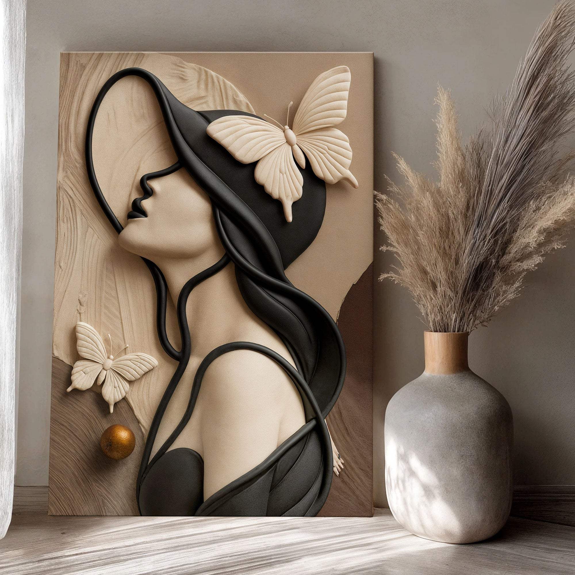 Woman's Delicate Lines Wall Art - Tailored Canvases - Flyclothing LLC
