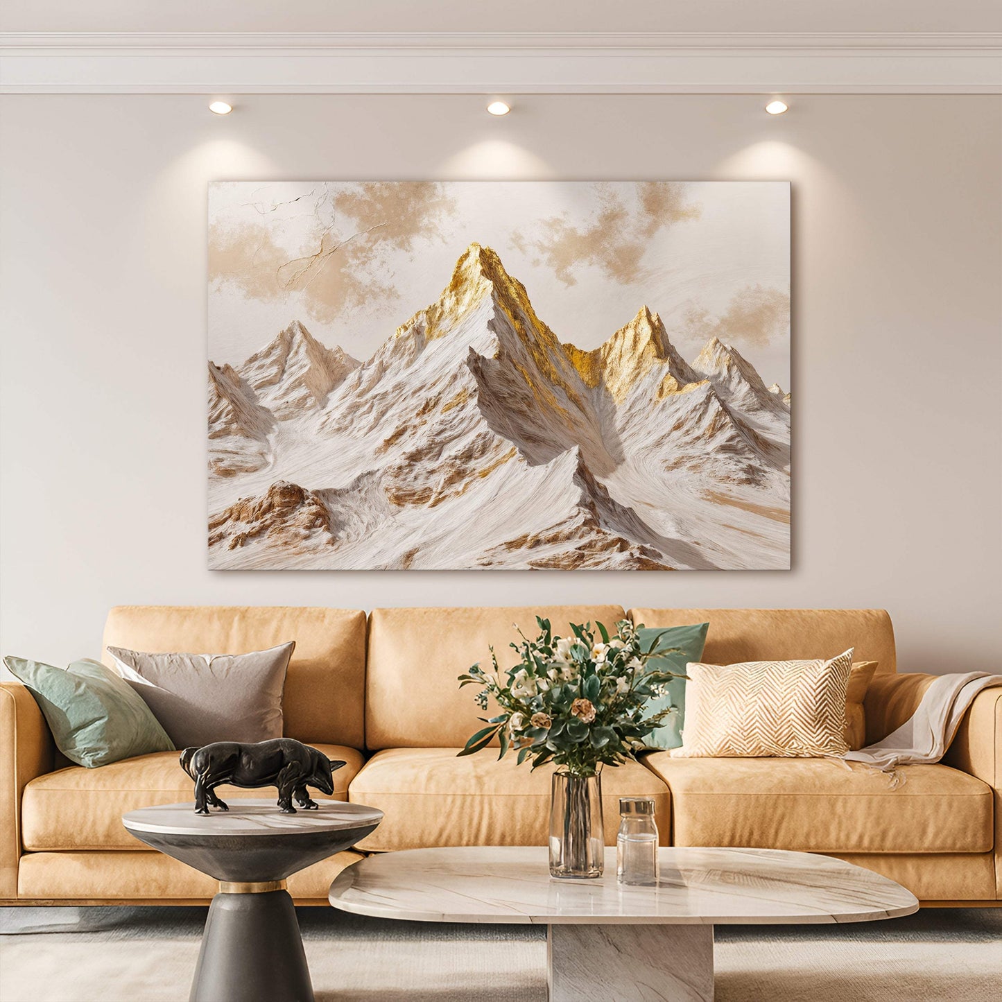 Golden Peaks Wall Art - Tailored Canvases - Flyclothing LLC